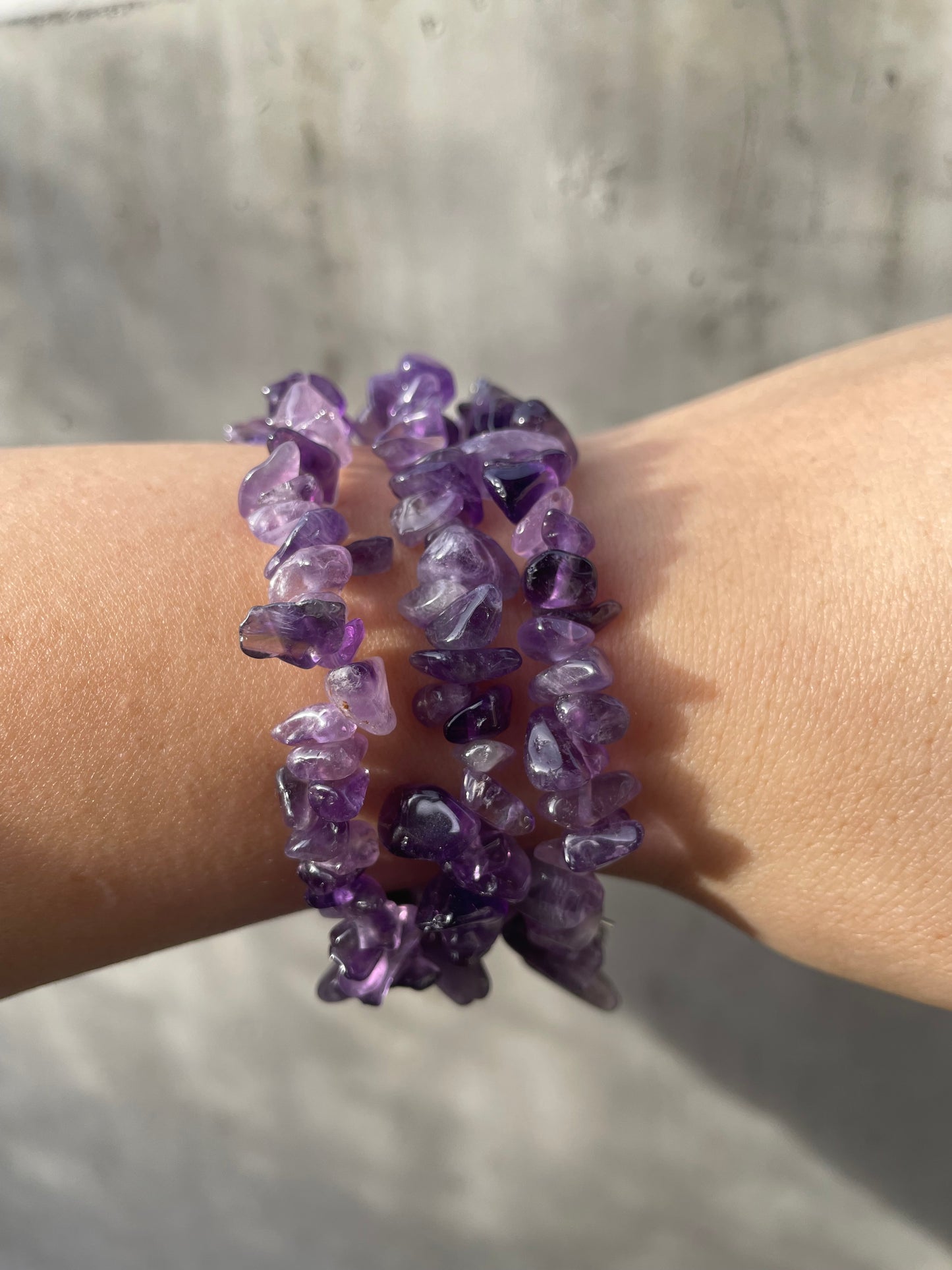 Amethyst Splitterarmband, Kristall Schmuck, Armband, Perlenarmband