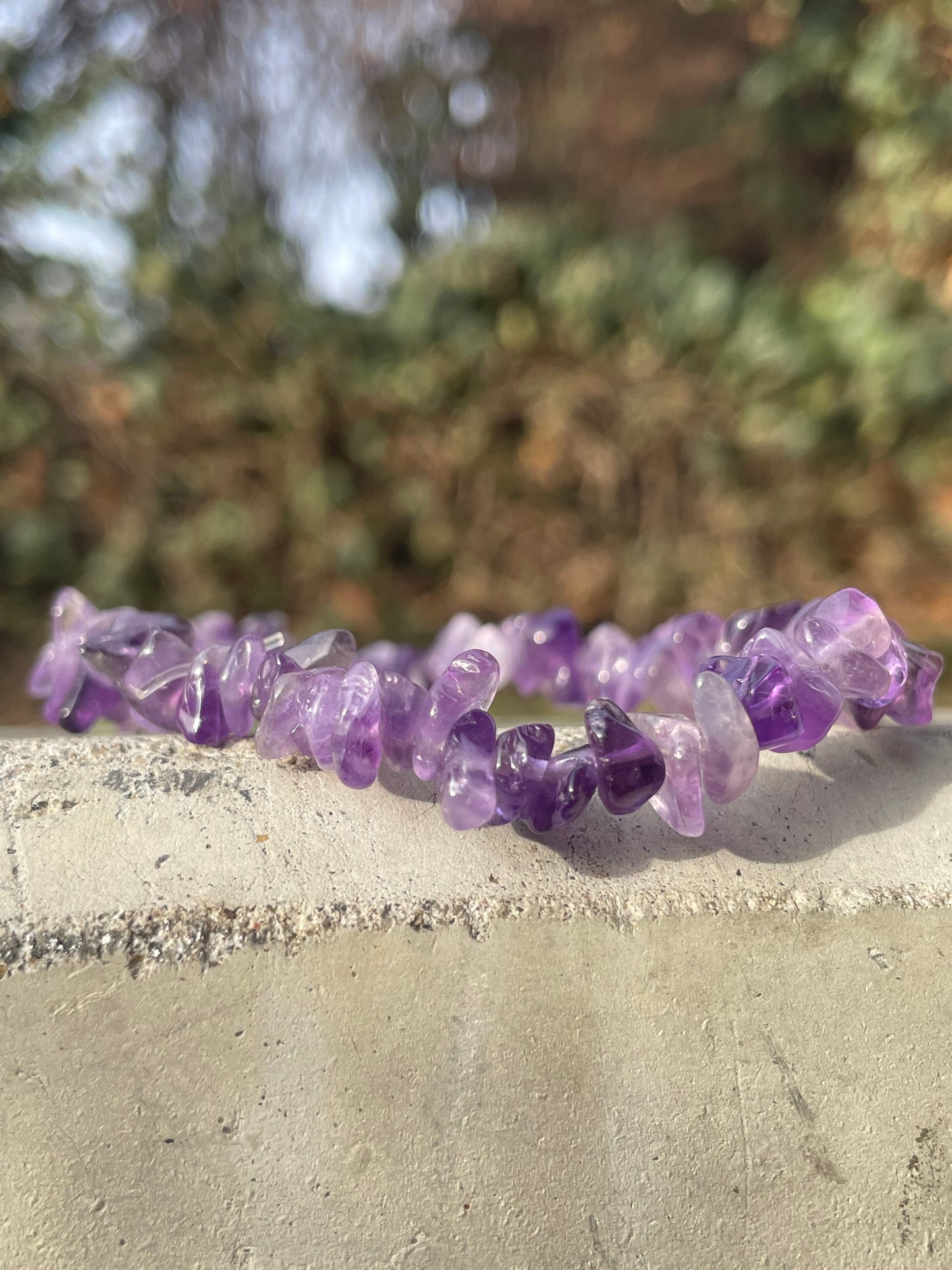 Amethyst Splitterarmband, Kristall Schmuck, Armband, Perlenarmband