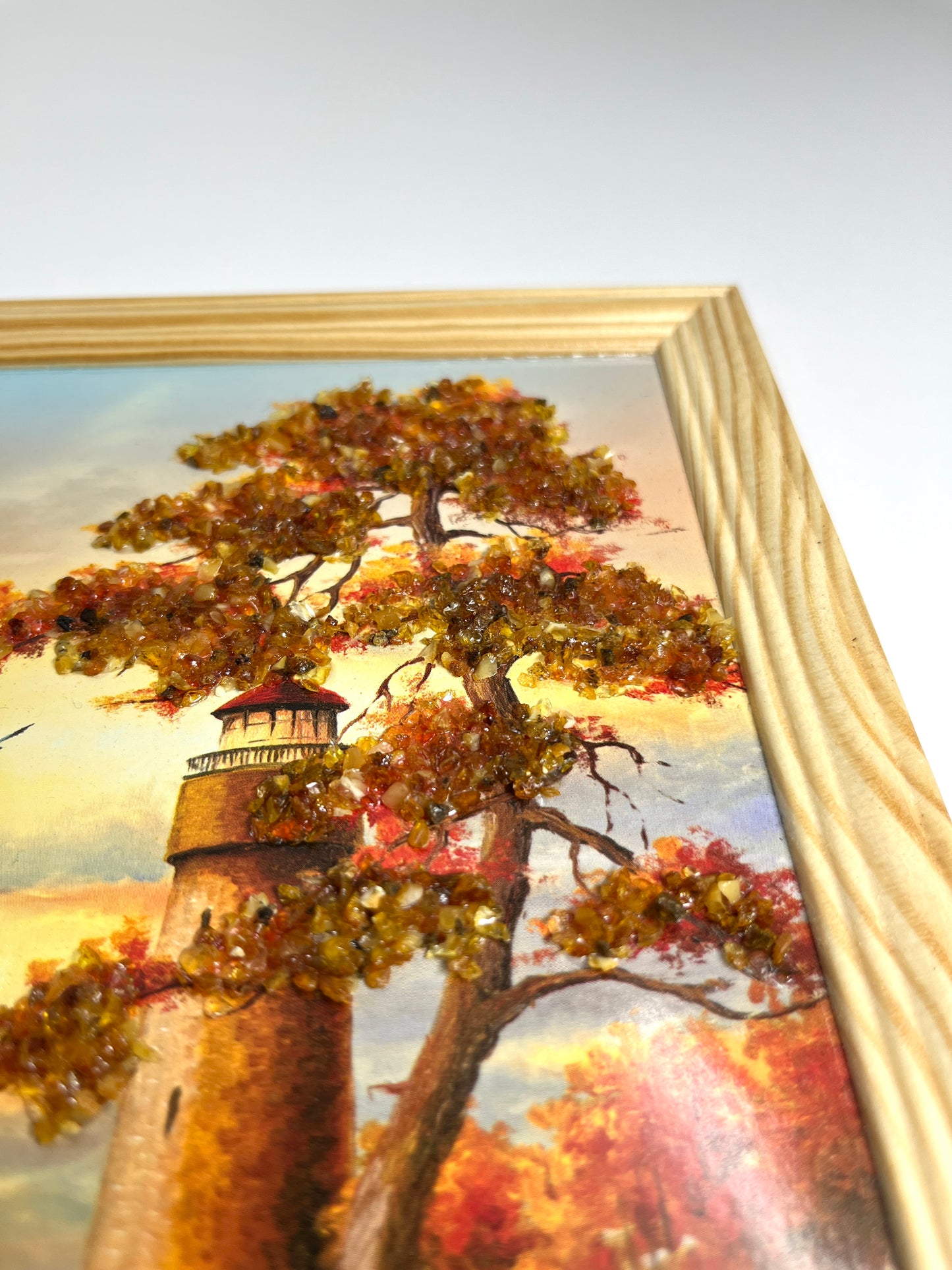 Bernsteinbild Gemälde Wandbild Mosaik Landschaftsbild