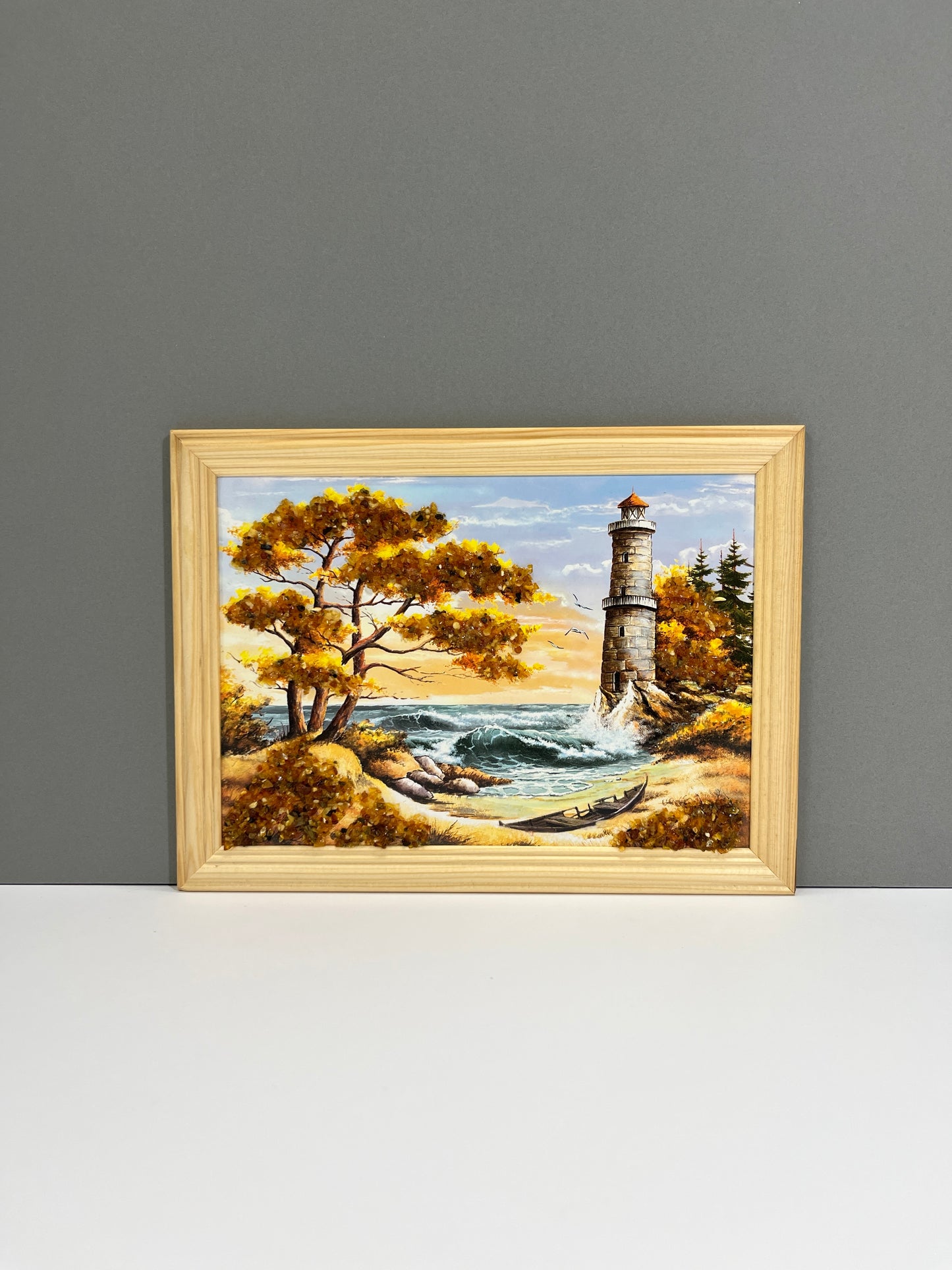 Bernsteinbild | Gemälde Wandbild Mosaik Landschaftsbild