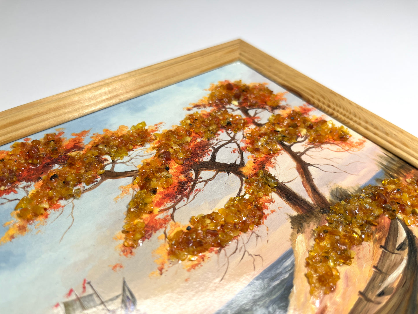 Bernsteinbild Gemälde Wandbild Mosaik Landschaftsbild