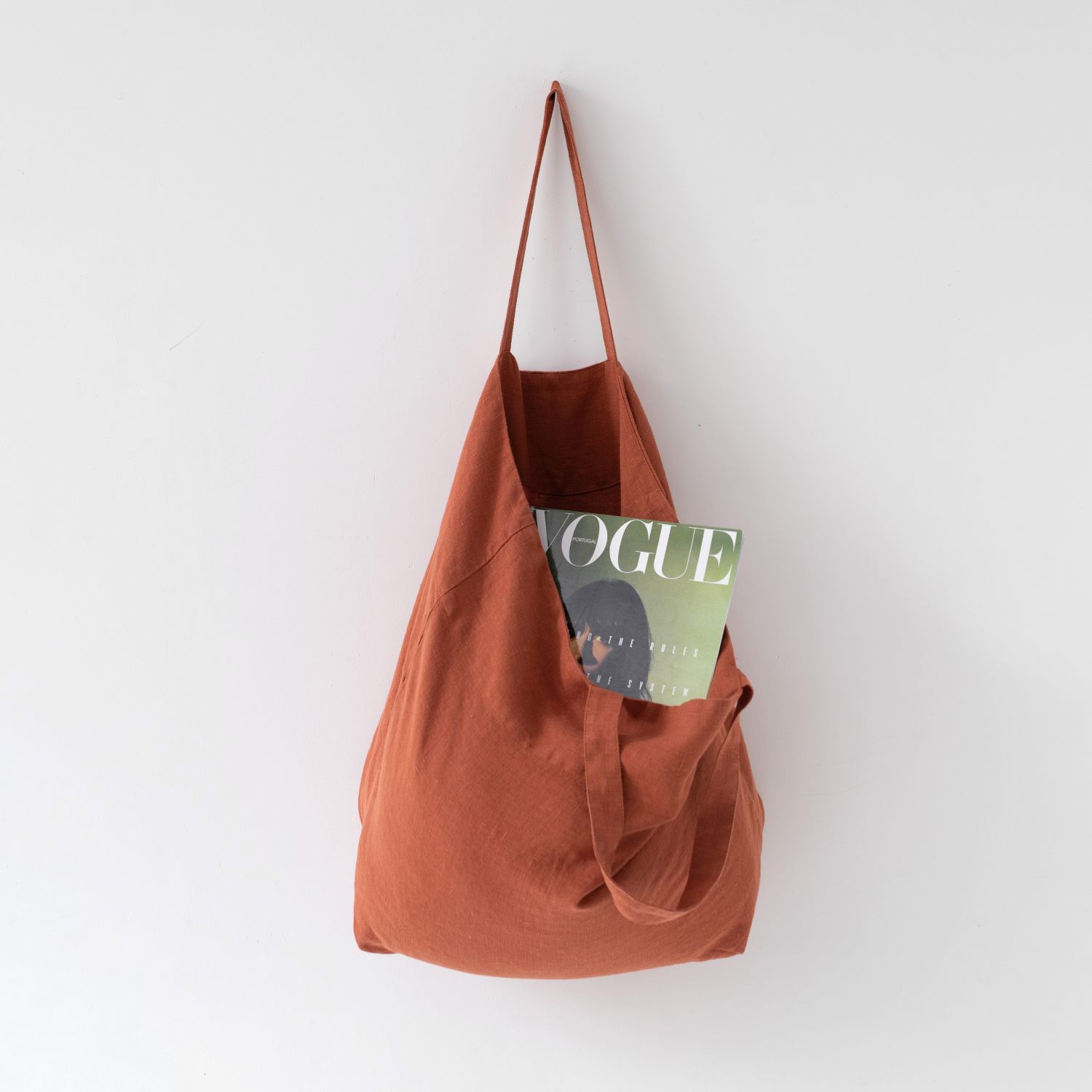 Große Leinentasche, Einkaufstasche, Picknick-Tasche aus Leinen – Smelija