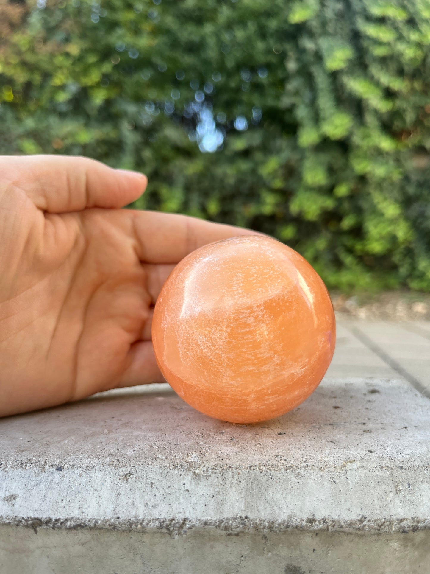 45-50mm Orange Selenit Kugel, Sphere