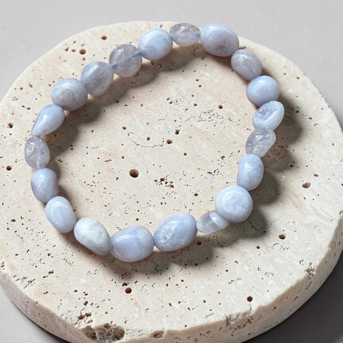 Chalcedon dehnbares Armband