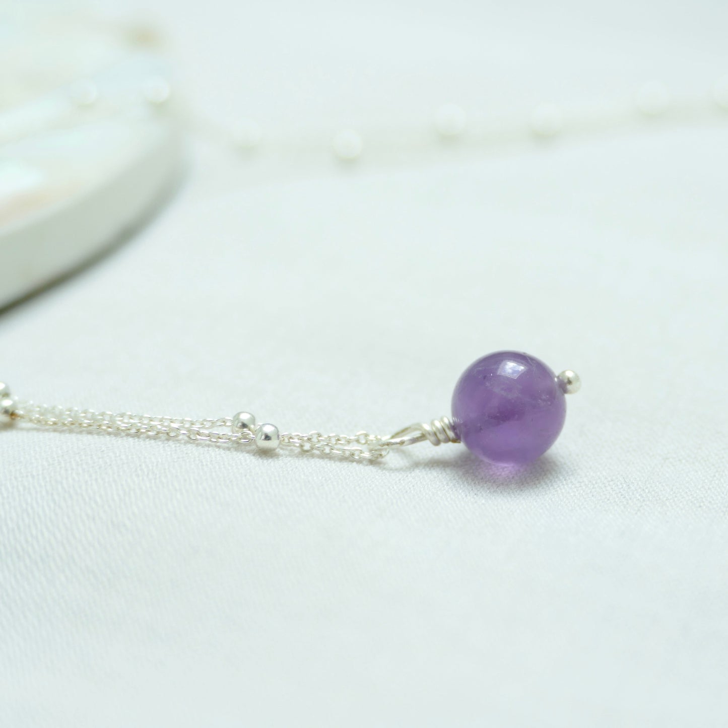 925 Silber Halskette mit Wechselanhänger | Naturstein Minimalistisch | Personalisierbar