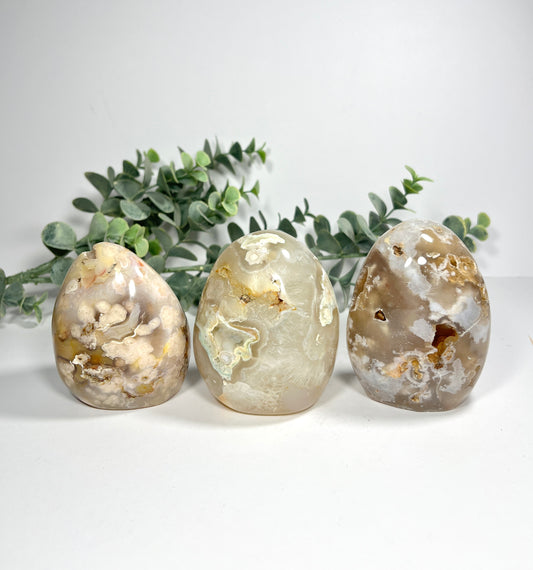 Kirschblütenachat, Blütenachat, Blumenachat in Freiform