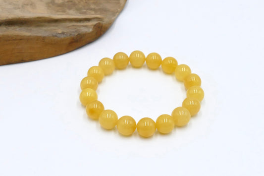 Armband aus gelben Bernstein Perlen