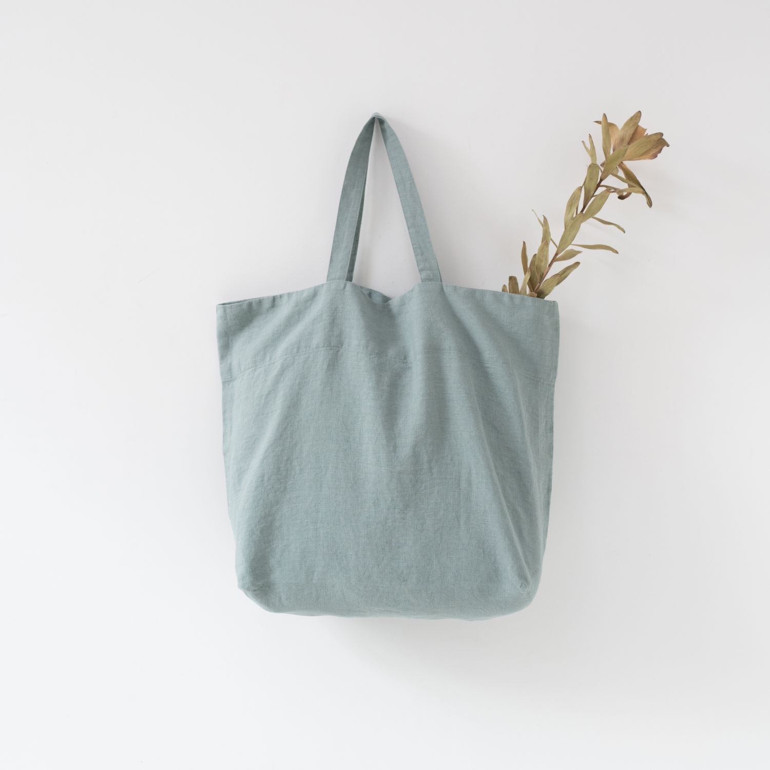 Große Leinentasche, Einkaufstasche, Picknick-Tasche aus Leinen